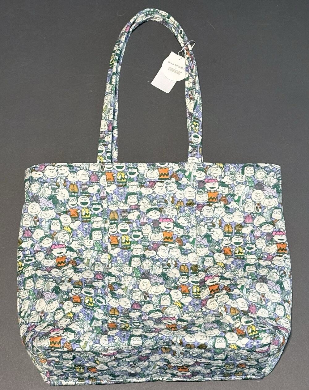 Vera Bradley Peanuts Pals Original Zip Tote Bag NWT Charlie Brown Marcy Snoopy